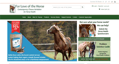 Desktop Screenshot of forloveofthehorse.com